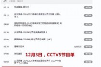 体育平台指南-实时直播频道与揭晓时间查询