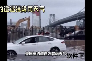 纽约暴雨：强风掀树致灾_交通瘫痪地铁成河